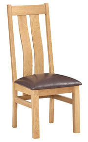 New Oak Arizona PU Leather Chair