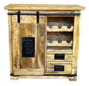 Jupiter Industrial 1 Door 2 Drawer Wine Cabinet