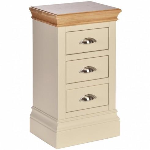 Lundy Painted Compact 3 Drawer Bedside Table