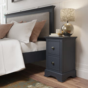 Somerton Midnight Grey Small Bedside Cabinet