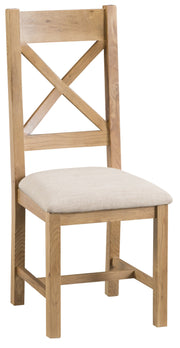 Harvington Cross Back Chair Fabric Seat