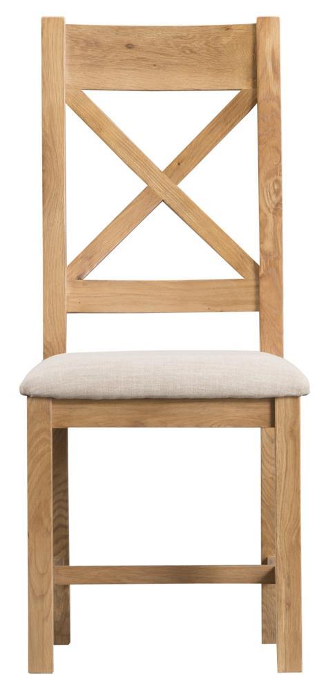 Harvington Cross Back Chair Fabric Seat