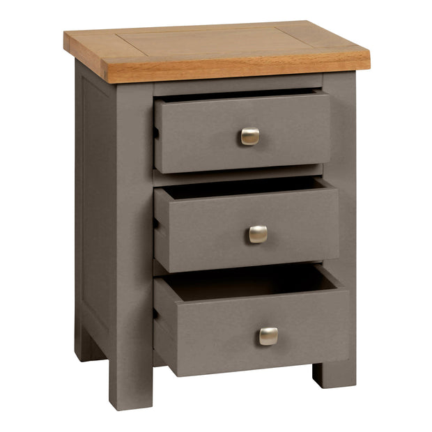 Dorset Slate Bedside Table with 3 Drawers