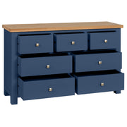 Dorset Electric Blue Chest Of Drawers 3 Over 4