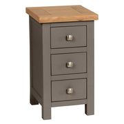 Dorset Slate Narrow Bedside Table with 3 Drawers