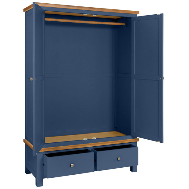 Dorset Electric Blue Double Robe with 2 Drawers