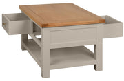 Dorset Moon Grey Coffee Table With 2 Drawers