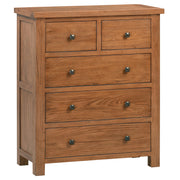 Dorset Rustic Oak 2 Over 3 Chest Of Drawers