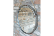 Circle Rope Hanging Mirror - Rustic Home Decor