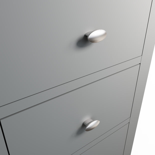 Ludlow Grey 5 Drawer Narrow Chest Of Drawers