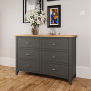 Ludlow Grey 6 Drawer Chest Of Drawers