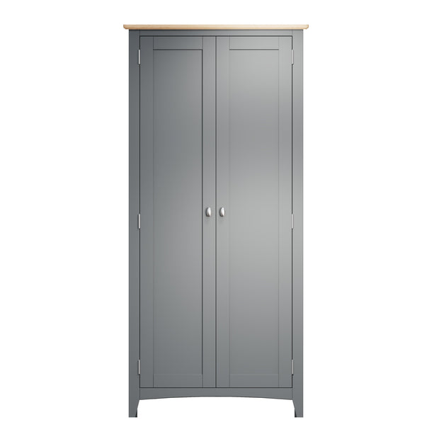 Ludlow Grey 2 Door Full Hanging Wardrobe