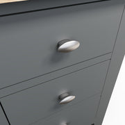 Ludlow Grey 3 Drawer Bedside Cabinet
