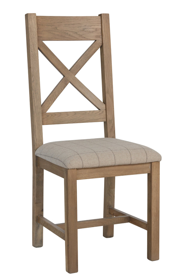 Hereford Cross Back Dining Chair (Natural Check)