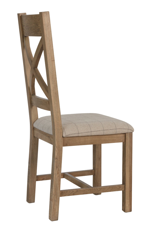 Hereford Cross Back Dining Chair (Natural Check)
