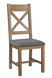 Hereford Cross Back Dining Chair (Grey Check)
