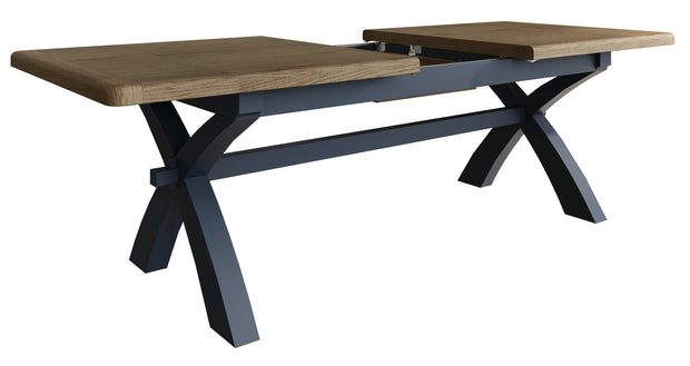 Hereford Dark Blue 2m-2.5m Cross Leg Dining Table