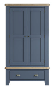 Hereford Dark Blue 2 Door Wardrobe