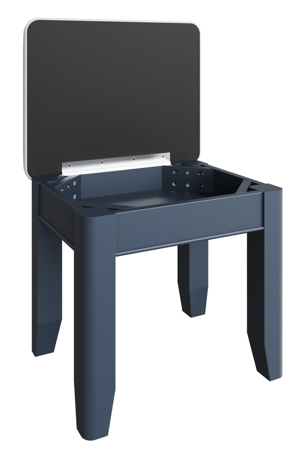 Hereford Dark Blue Dressing Table Stool