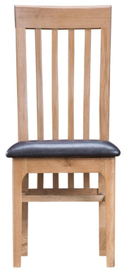 Collington Slat Back Dining Chair (Faux Leather Seat)