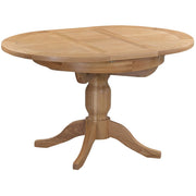 New Oak Round Extending Pedestal Table