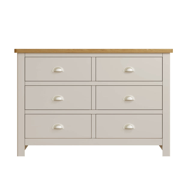 Ludlow Light Grey 6 Drawer Chest of Drawers