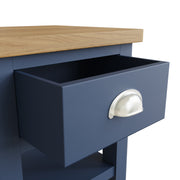 Ludlow Blue 1 Drawer Lamp Table