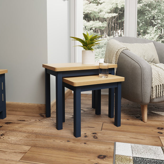 Ludlow Blue Nest of 2 Tables