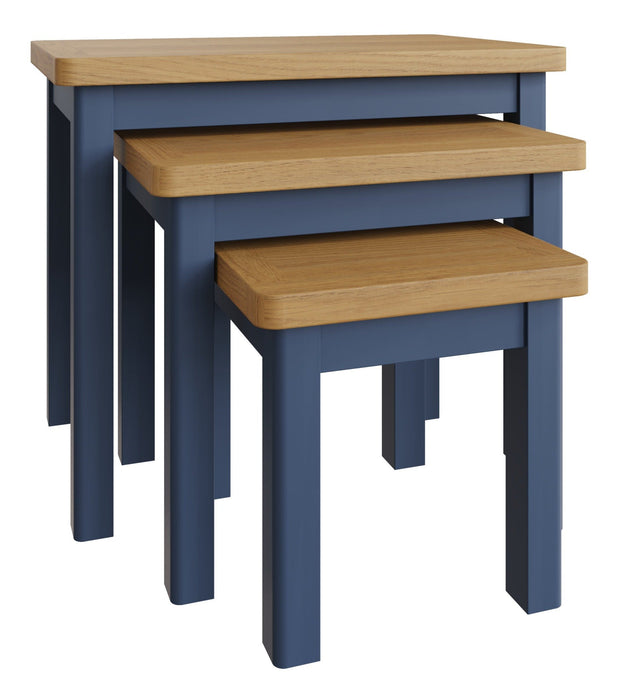 Ludlow Blue Nest of 3 Tables