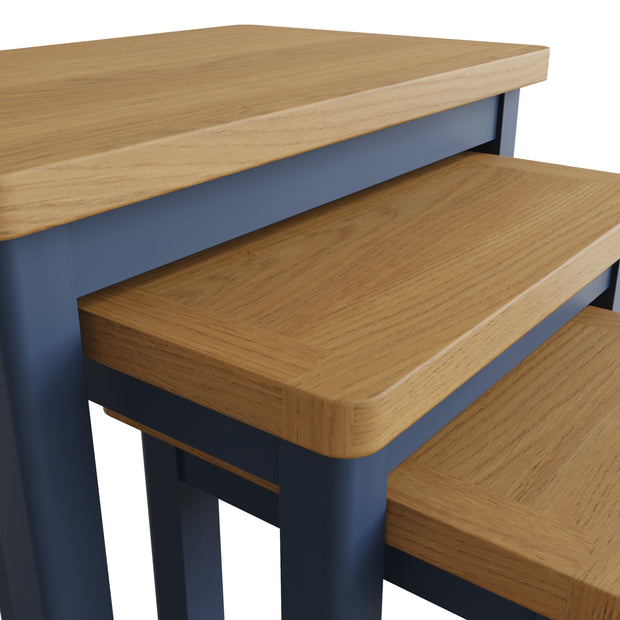 Ludlow Blue Nest of 3 Tables