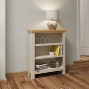 Ludlow Light Grey Small Wide Bookcase