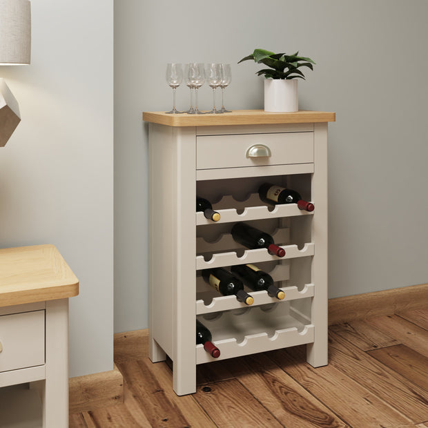 Ludlow Light Grey Wine Cabinet
