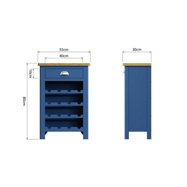 Ludlow Blue Wine Cabinet