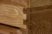Rustic Oak 3 Drawer High Bedside Table