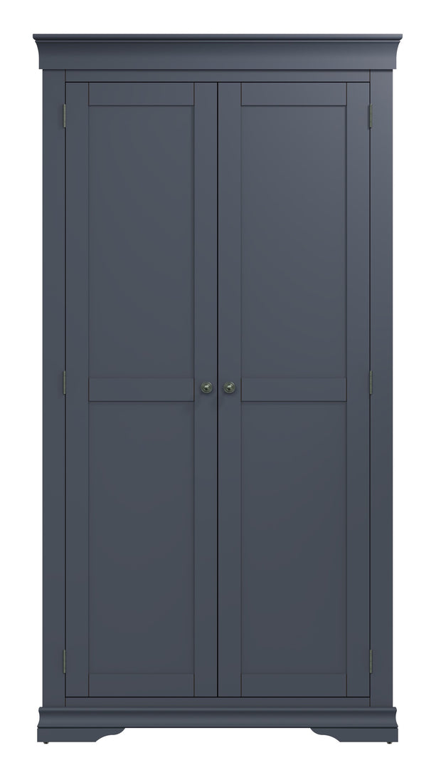 Swindon Midnight Grey 2 Door Full Hanging Wardrobe