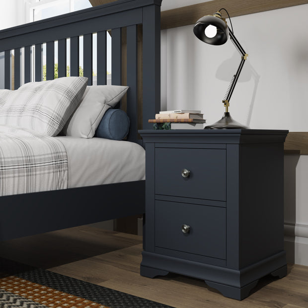 Swindon Midnight Grey Large Bedside Cabinet