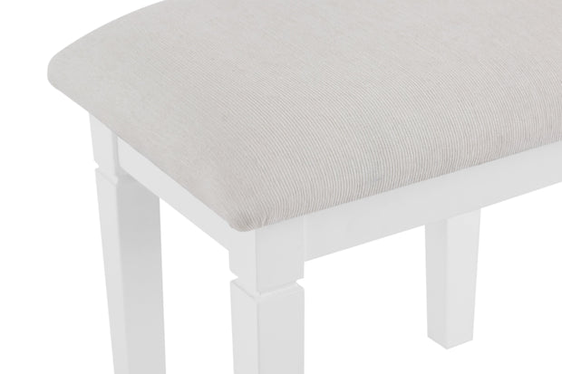 Swindon White Dressing Table Stool