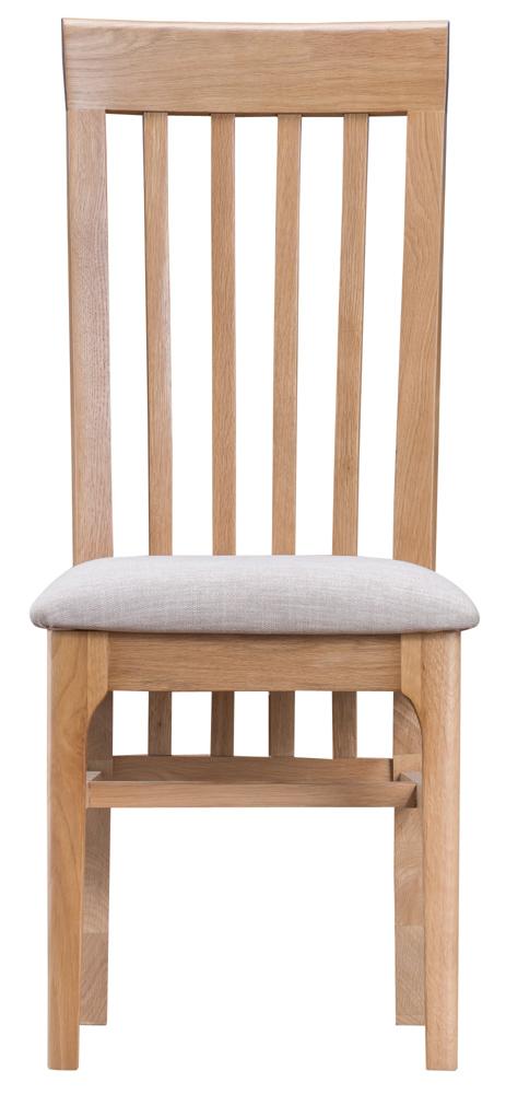 Collington Slat Back Dining Chair (Fabric Seat)