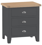 Kingstone Charcoal 3 Drawer Chest Of Drawers